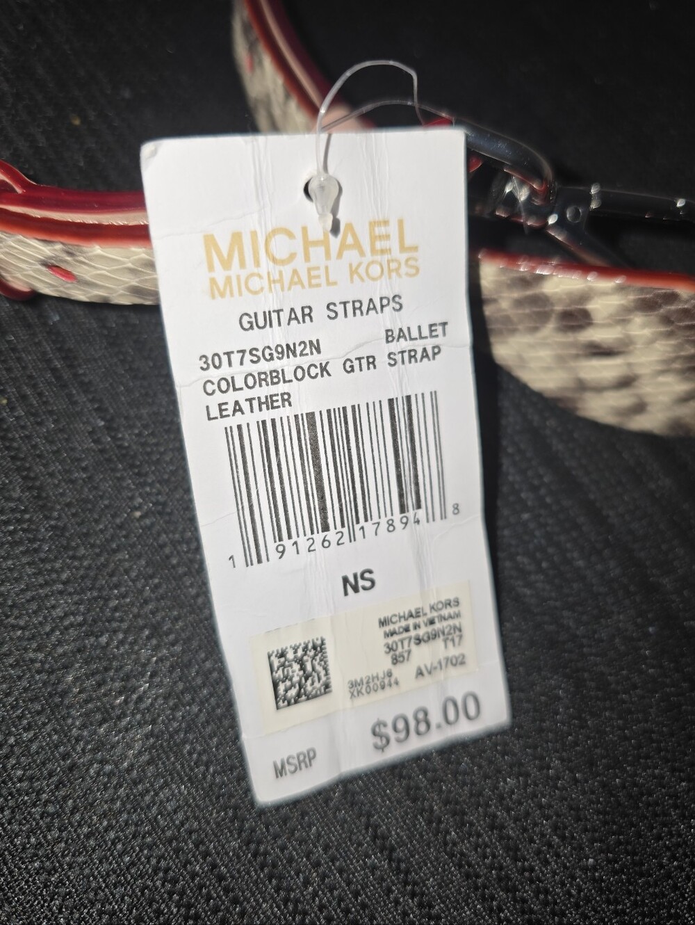 NwTMichael Kors Snake SKIN  Leather Guita  Bag Or  Belt Strap MSRP $99 - Picture 9 of 12